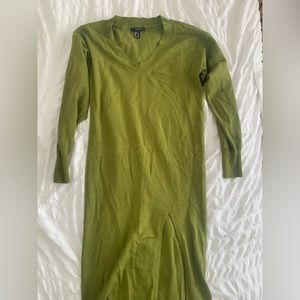 Forever21 Sweater Green Sweater Dress